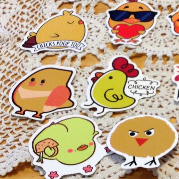 Cute chicks and chickens colorful stickers for cellphones, laptop, lockers - Picture 5 of 5